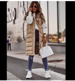 Casual Solid-Colored Hooded Sleeveless Sleeveless Vest Coat