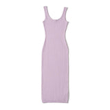 Trendy Women's Dress Fashion Temperament Solid Color Tight Spicy Girl Hip Skirt Sleeveless Back Skirt-Outfit