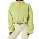 Loose Rope Zippered Sweater Fashion Hot Girl Dress Thick Sports Coat Peumen Autumn