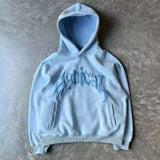 Popular Vintage Letter Print Pullovers Hoodies Men Y2K New Harajuku Style Loose Sweatshirt Unisex Casual Joker Hoodie