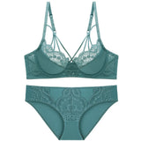 Pure Lingerie Suit Sexy Back Bra Lace Bra Small Side Cream Anti-Sagging Bra