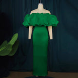 Tector-Bosing Dress Bubble Sleeve Bag-Mast Party Dress Party