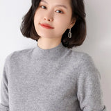 and Winter Pure Cashmere Turtleneck Sweater Women Casual Soft Elegant Sweater Knitted Pullover New Top Pull Femme