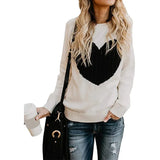 Toloer / Winter Women's Knit Sweater Plus Size Love Knit Long Sleeve Jumper Sweater
