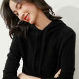 Toloer New Long-Sleeved Hoodie Sweater Women's Pullover Hoodie Loose Casual Short Top Hoodie Bottom Sweater-Outfit