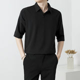 Men's Polo Short-Sleeved Shirts, Casual Breathable Lapels, Slimming And Stylish Vintage T-Shirts For Men.-Outfit