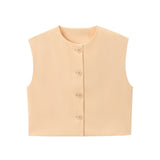 New Series Buckle Collar Vest Top