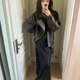 Heavy Industry Pu Leather Jacket Autumn Sweet Cool Hot Babes Oversize Premium Locomotive