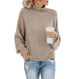 Sweater Female Autumn Winter Knitted Women Sweater Pullover Female Tricot Jersey Jumper Femme High Collar Women