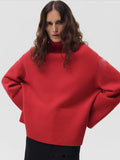 New Loose Knitting Jacket Solid Color High-Collar Loose Autumn And Winter Women's