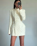 And Shredded Flower Slim Thin Blazer Small Fragrant Style High-End Sense 2025 New