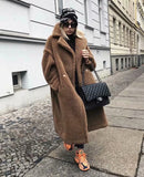lamb wool fur coat christmas sweater women 2023 autumn winter faux fur solid plus size coat femme warm jacket outwear 1028-1-Outfit