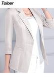 Women Single Button Blazers Business Office All-match Simple Temperament Soft Fashion Elegant Casual Work Streetwear