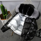Real Fur Collar Loose Winter Down Coat Women Puffer Female Warm Autumn Feather Jacket For Girl Parka Coats Outerwear