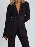 Temperament Belt Suit Jacket