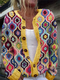 New 3D Printed Women's Cardigan Knitted Jacket Spring Autumn Shirt