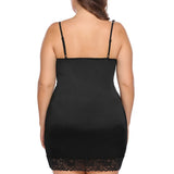 Sexy Underwear Sexy Female Plus Size Lady Lace Slip Dress Pajamas Sleeping Dress Sex Suit-Outfit