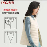 Autumn And Winter New Light Style Women's Down Jacket Vest Casual Without Collar Fashion Sleeveless Down Vest Coat-Outfit