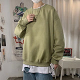 Colors Men's Hoodies Sweatshirts Autumn Casual Fleece Thicken Sweatshirt Winter Fashion Solid Oversized Pullovers