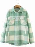 Vintage Pockets Oversized Plaid Shacket-Outfit