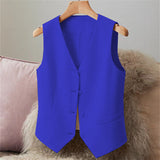 Suit Vest Women's Small Vest Spring And Autumn New Repair Outside The Female Red Short Female Horse Clip