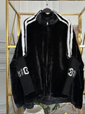 Autumn And Winter New Women's Casual Loose Long-Sleeved Hood Splicing Plush Fur Coat