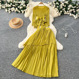 Folded T-Shirt With Irregular Hembo Skirt Dress Suit