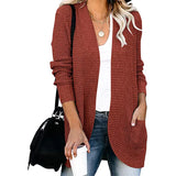 Toloer Exclusively For The Autumn And Winter New Ladies Fashion Long Sleeve Pocket Sweater Knit