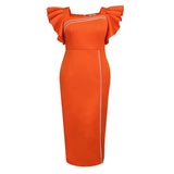 New Banquet Black Dress Elegant Collared Collared Studd Dress Dress Dress