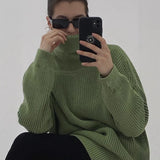And Winter 2025 New Hot One-Step Skirt Sweater Set Women's Collar Knitted Top + Left Hip Skirts