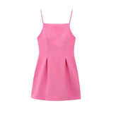 Dew-Back Party Dress Dress 2025 Summer Sleeveless Slings With Short Mini