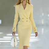 Short Suit Short Suit Suit Set Spring And Summer Double Buckle Short Suit + 100 Folded Short Skirts