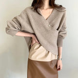 Fall 2022 Women Clothing Women Sweater Pullover Female Knitting Sweaters Skinny Tops Loose Elegant Knitted Outerwear Thin