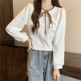 Toloer Mm200 Jin Splicing Temperament Women's Long Sleeve Jacket Autumn New Thin T Shirt Large Size Women's Bottom Shirt-Outfit