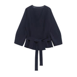 Homemade New Women's Classic Fashion With Belt And Shoulder Knitting