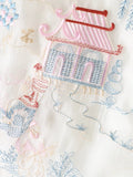 Chinese Style Exquisite Landscape Embroidery Improved Hanfu Horse Dress Female A-Word European Root Net Button Half Skirt-Outfit