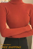 Women Casual Soft Cashmere Elastic Sweaters Turtleneck Slim Knit Pullovers For Women Solid Jumpers