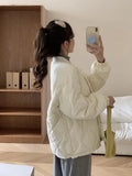 Baseball Collar Down Jacket Female Short Style 2024 Winter New Gourd Grain Warm Small Light White Duck Down Coat Tide-Outfit