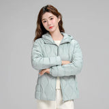 Autumn And Winter New Light Down Jacket Female Short Style Hooded Gourd Style Hooded Pressure Line Slim Inner Bladder Coat Tide-Outfit