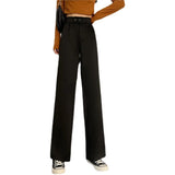 Toloer Leg Pants Women 2023 Autumn Dress New Korean Version Of High Waist Pendant Suit Pants Retro Student Casual Pants Women's