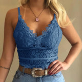 Sex Goddess Hazy Sexy And Charming Hollow Lace Ribbon Triangle Cup Bra Without Steel Ring Dew Back Women's
