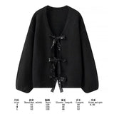 2025 New Women's Fashion Casual Bow Tie With Small Fragrant Knitted Cardigan