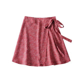 New Broken Flower Wrapped High Waist Half Skirt Summer Lace Skirt Printed Short Skirt-Outfit