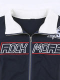 moto jacket with logo