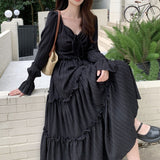 Toloer Wood Ear Temperament Light Mature Large Size Fat Mm Dress Female Summer 2024 New Design Sense Small Small Skirt-Outfit