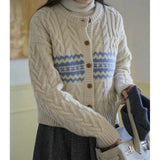 Style Fashion Twist Sweater Autumn And Winter Short 2024 New Autumn And Winter Design Cardigan-Outfit