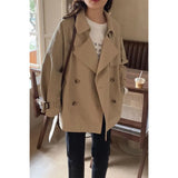 Medium Long Wind Coat Women Spring And Autumn High-Level Hepburn Popular British Style Long-Sleeved