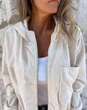 Solid-Color Jacket Women's Simple Wind Wick Hooded Coat Women's Pocket