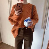 Sweater Women Wear A Cover For The Autumn And Winter Outside The Loose 2025 New Lazy Leprosy Explosive Winter Thick