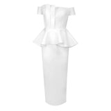 Elegant Breast-Wearing Lotus Leaf-Side Dress Wedding Pure White Bridesmaids Presided Dress Dress Dress Dress Dress Dress Dress Dress Dress